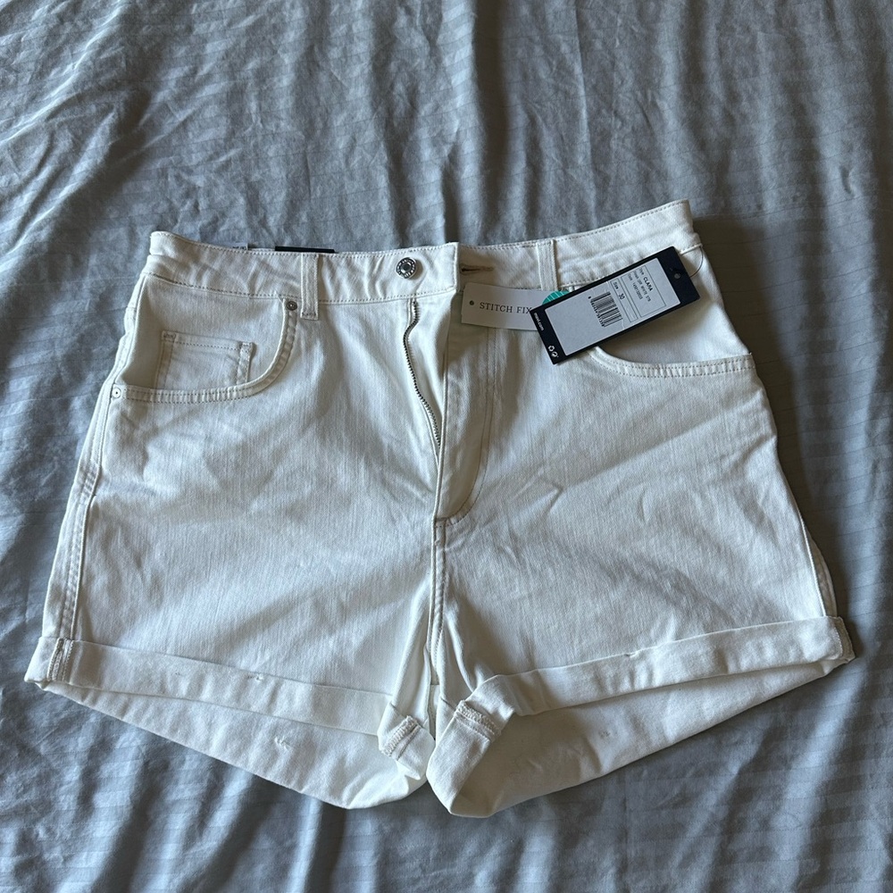 Mavi Women's Cream Jean Shorts